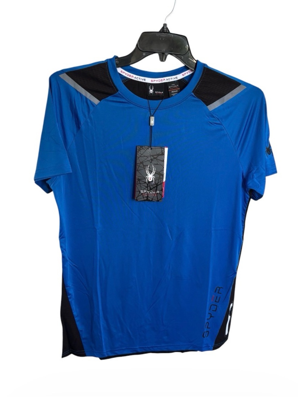 Spyder Men's Short Sleeve Performance Tee - Blue & Black